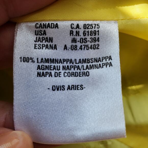 Vtg Escada Yellow Lamb Leather Jacket Women S M 36 Quiet Luxury Modern Sleek - Picture 14 of 16